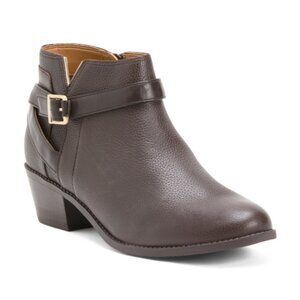 VIONIC Leather Farrah Comfort Booties
